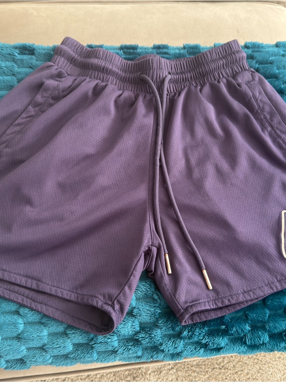 YoungLA 117 Sig Purple Men's Athletic Drawstring Shorts